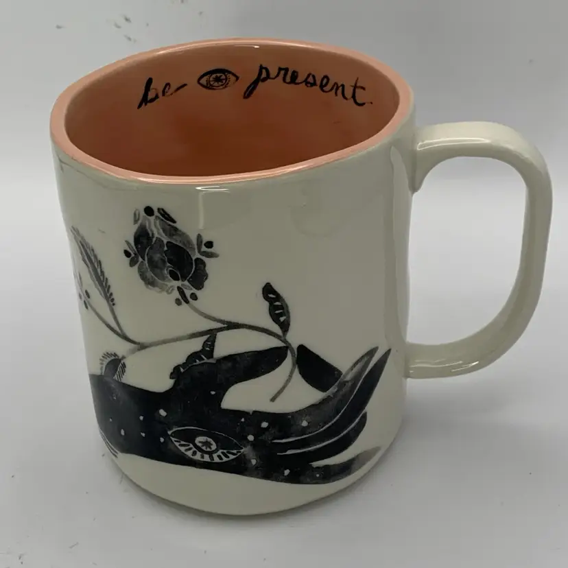 Anthropologie Hestia “be present” 12oz Stoneware Mug