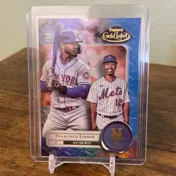 Francisco Lindor 2022 Topps Gold Label Class 2 Blue 05/99