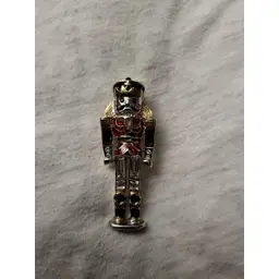#02 Vintage MONET Signed Nutcracker Soldier Christmas Holiday Pin Brooch
