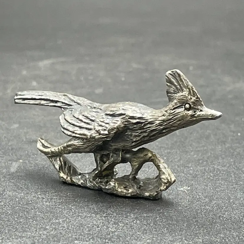 Spoontiques Miniature Pewter Roadrunner Bird Figurine Vintage Metal