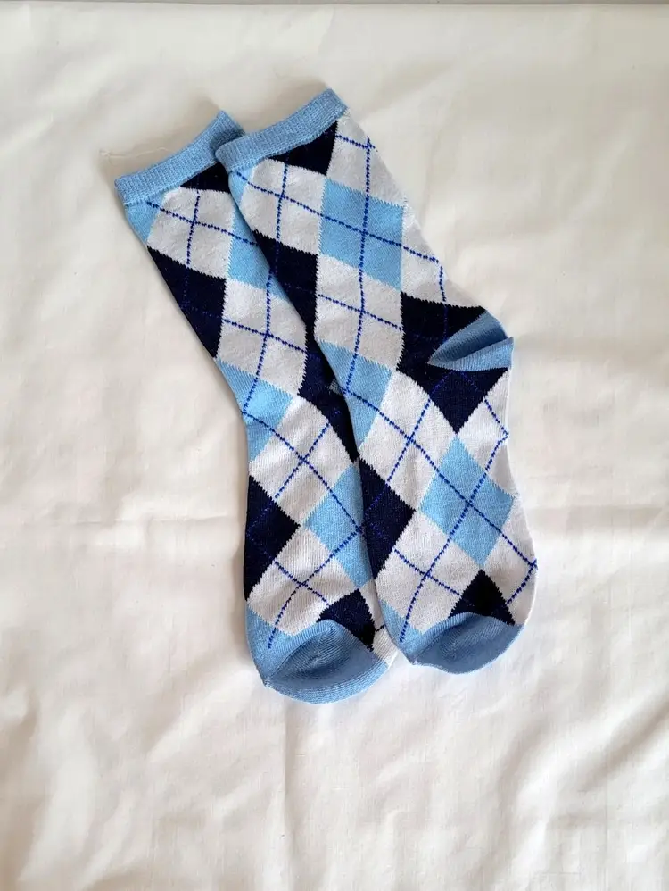 Blue and White Socks Without Tags