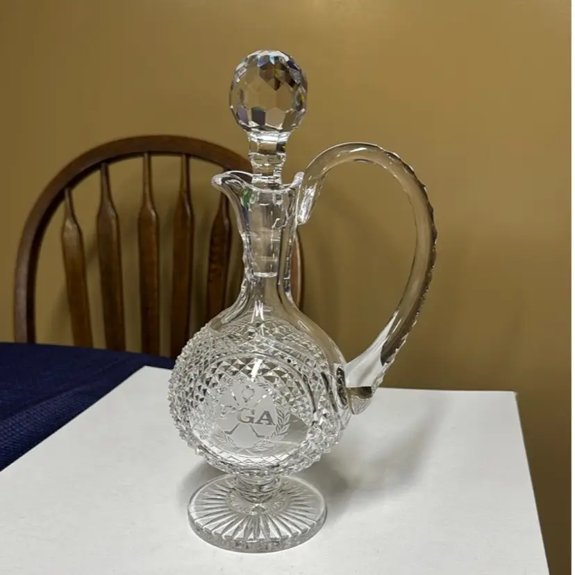 Waterford Crystal 12 1/2" Pedestal Decanter - Prestige Collection PGA GOLF