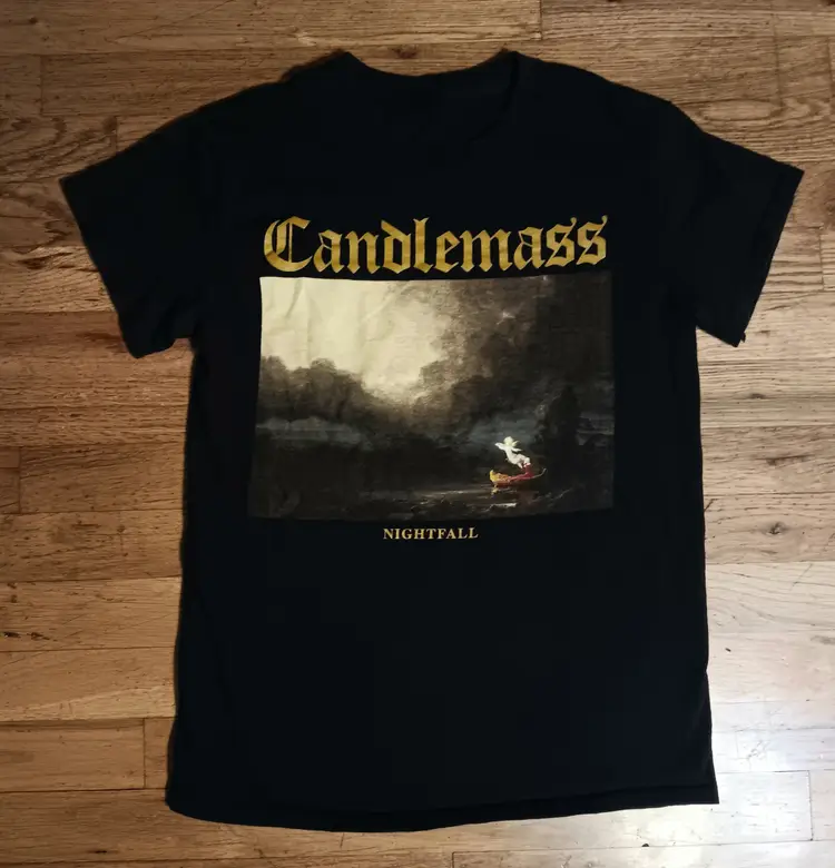 vintage Candlemass Nightfall t-shirt Doom Metal Concert Black Sabbath Slayer