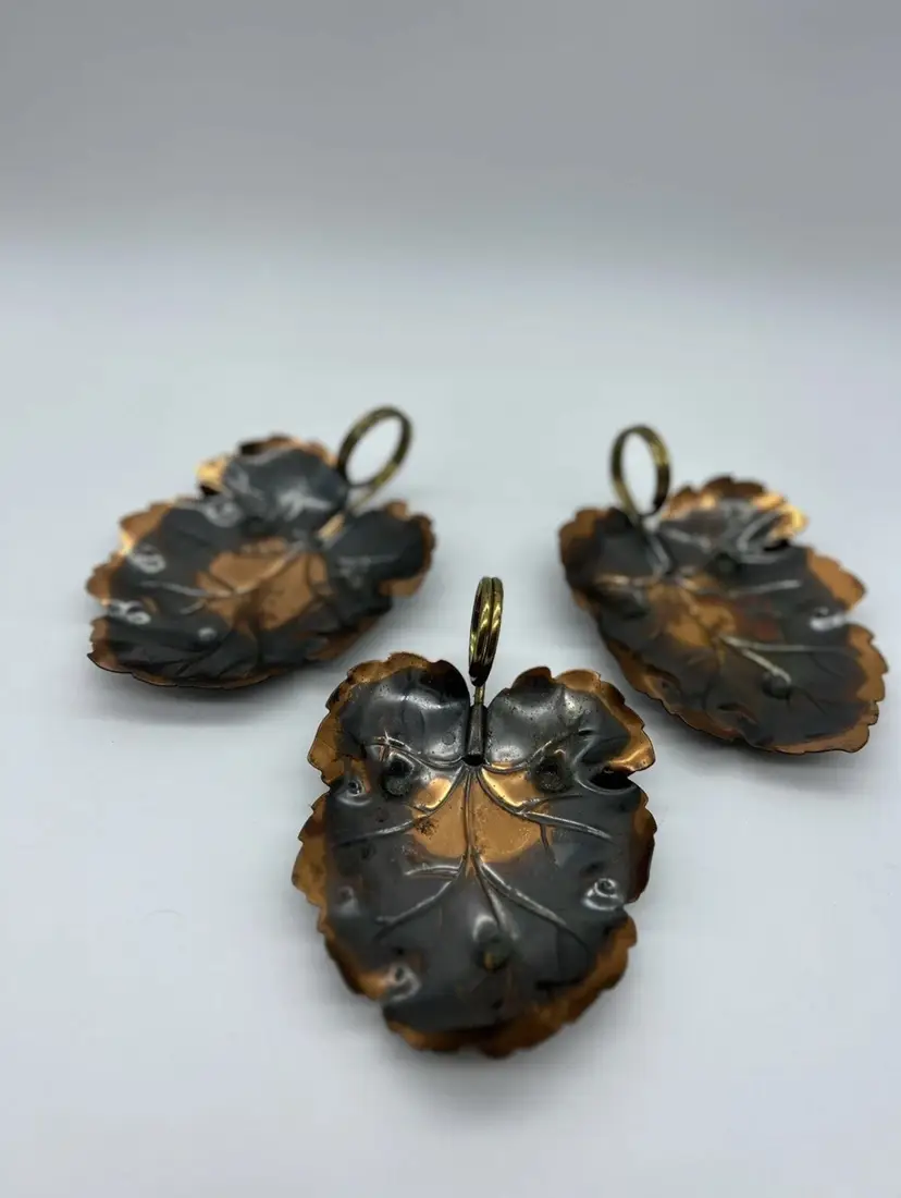Vintage Coppercraft Guild Copper Leaf Candy / Trinket Dish