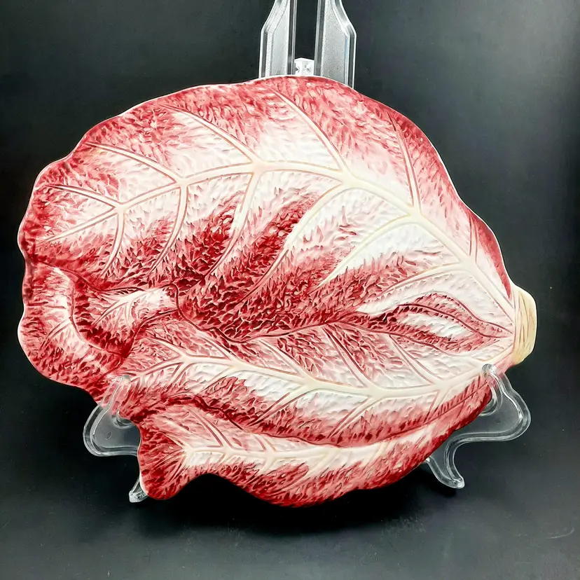 Vintage Radicchio Red Cabbage Trivet Decor Italy Ceramiche Leonardo