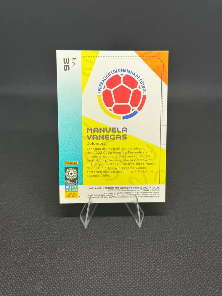 2023 Panini Donruss FIFA Women's World Cup Red /299 Manuela Vanegas #36