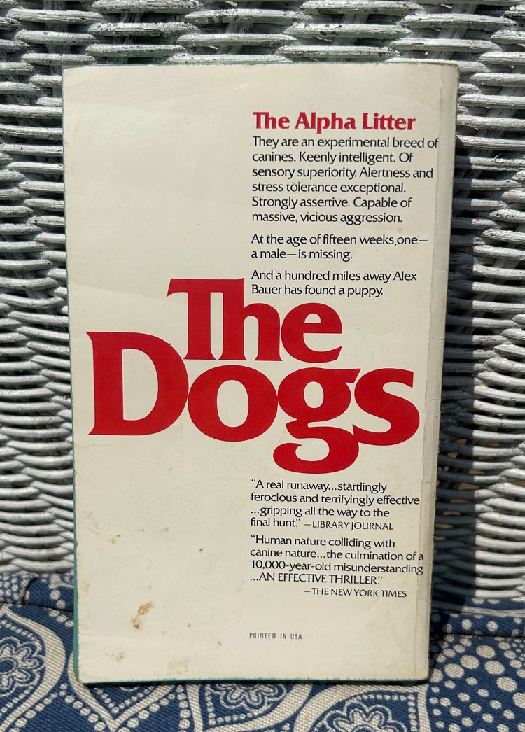 Vintage 'The Dogs' By Robert Calder Paperback Book 1977 Dell Books