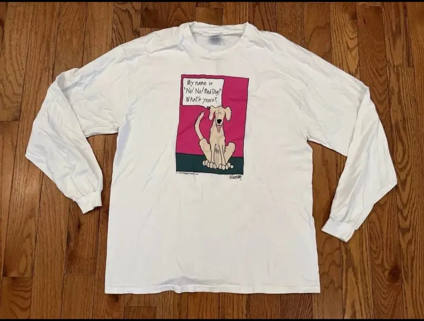 Vintage 90s Bad Dog Murray Funny Comic Strip Adult XL T-Shirt Long Sleeve Fall