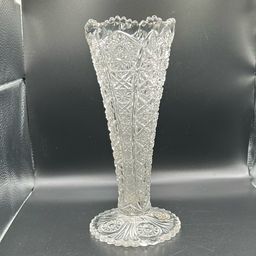 Vintage cut glass crystal vase
