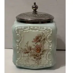 Victorian Wavecrest Rectangular Glass Biscuit Jar
