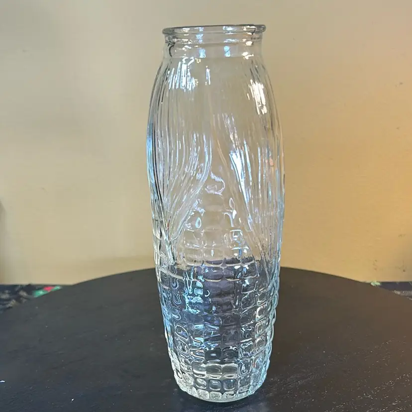 Corn Cob Shaped Clear Glass Vase/bottle