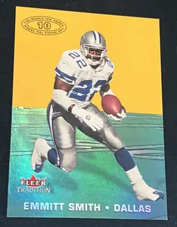 Emmitt Smith 2000 Fleer Tradition The Whole Ten Yards Insert #7TY Dallas Cowboys