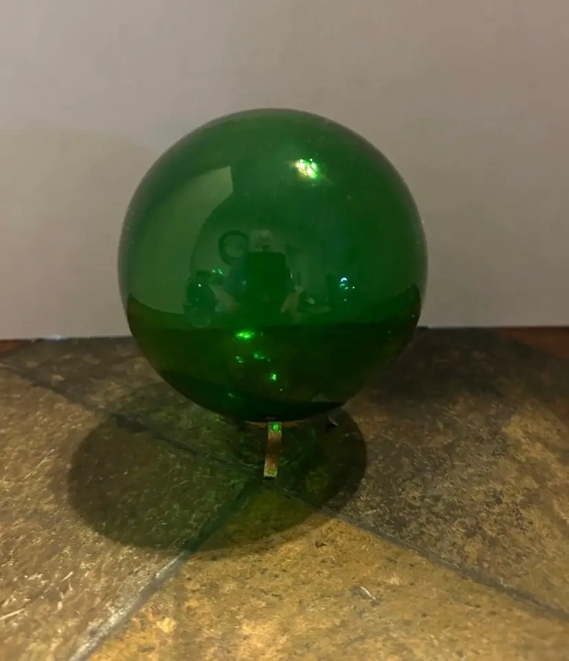Set Of 3 Glass Handblown Orbs