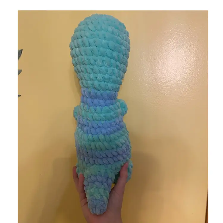 Crocheted Dinosaur Approximately 13 X 5 1/2