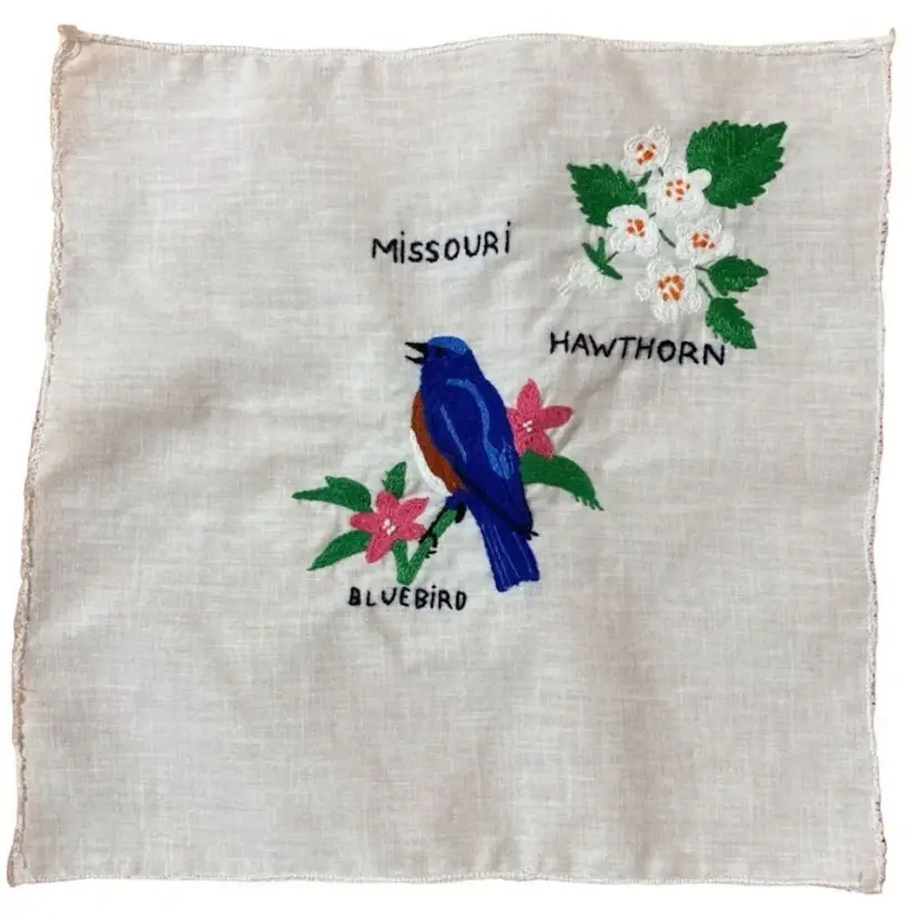 CREWEL Missouri State Bird And Flower