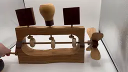 🎄For the Person Who Has Everything🎄Handmade Wood Hand Cranked Automata Toy Mill Alaska Oregon Lightbulb Book 14”