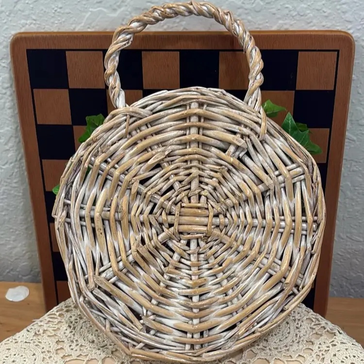 Hanging Wicker Wall Pocket