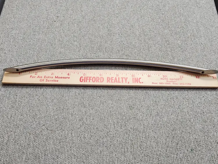 Lot of (6) U.S. Futaba Decorative Small Appliance/Cabinet Steel Arched 12" Pulls