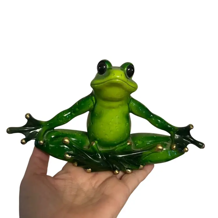 Resin Meditation Frog Figurine