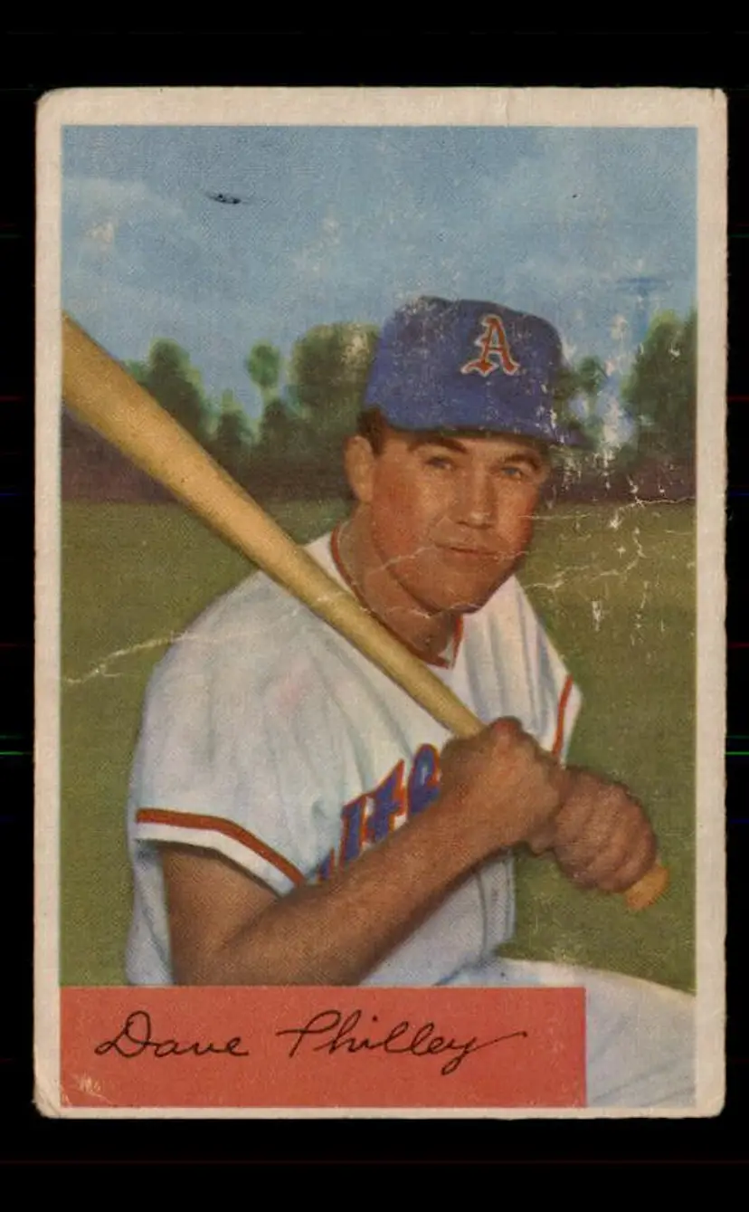 1954 Bowman #163c Dave Philley - (pk-tl3) - Philadelphia Athletics