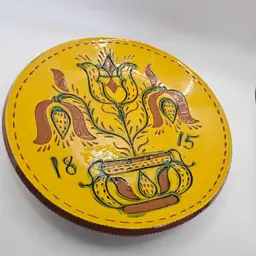 Nolde Forest pottery earth day 1815 pottery of Tulip s plate