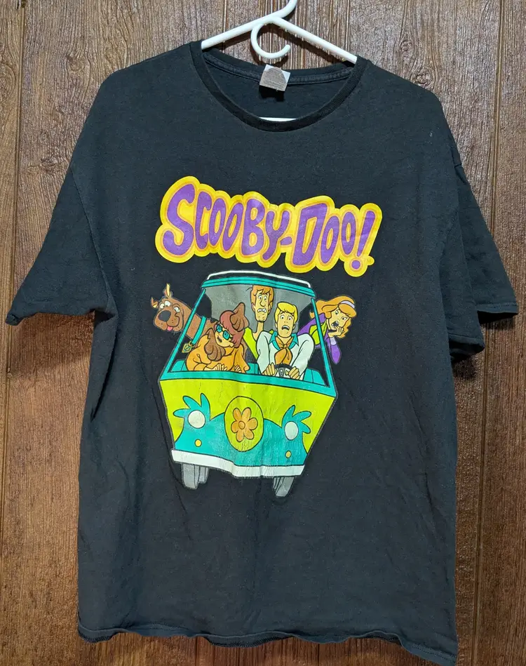 Vintage T-shirt Scooby Doo Mystery Machine Shaggy Black XL Delta