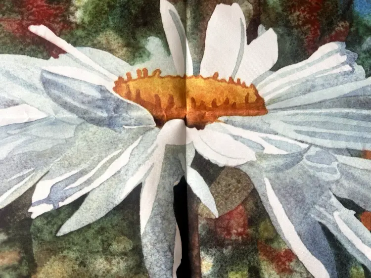 Vtg NEW Signed Toland House Large Flag Daisy Daisies Flowers USA 36" x 24"