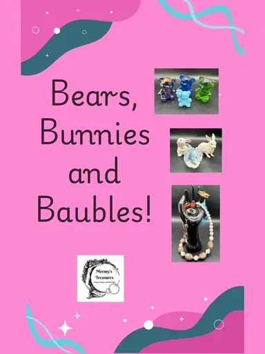 New Time! Boyd Glass Bears, Bunny Figurines, And Jewelry!