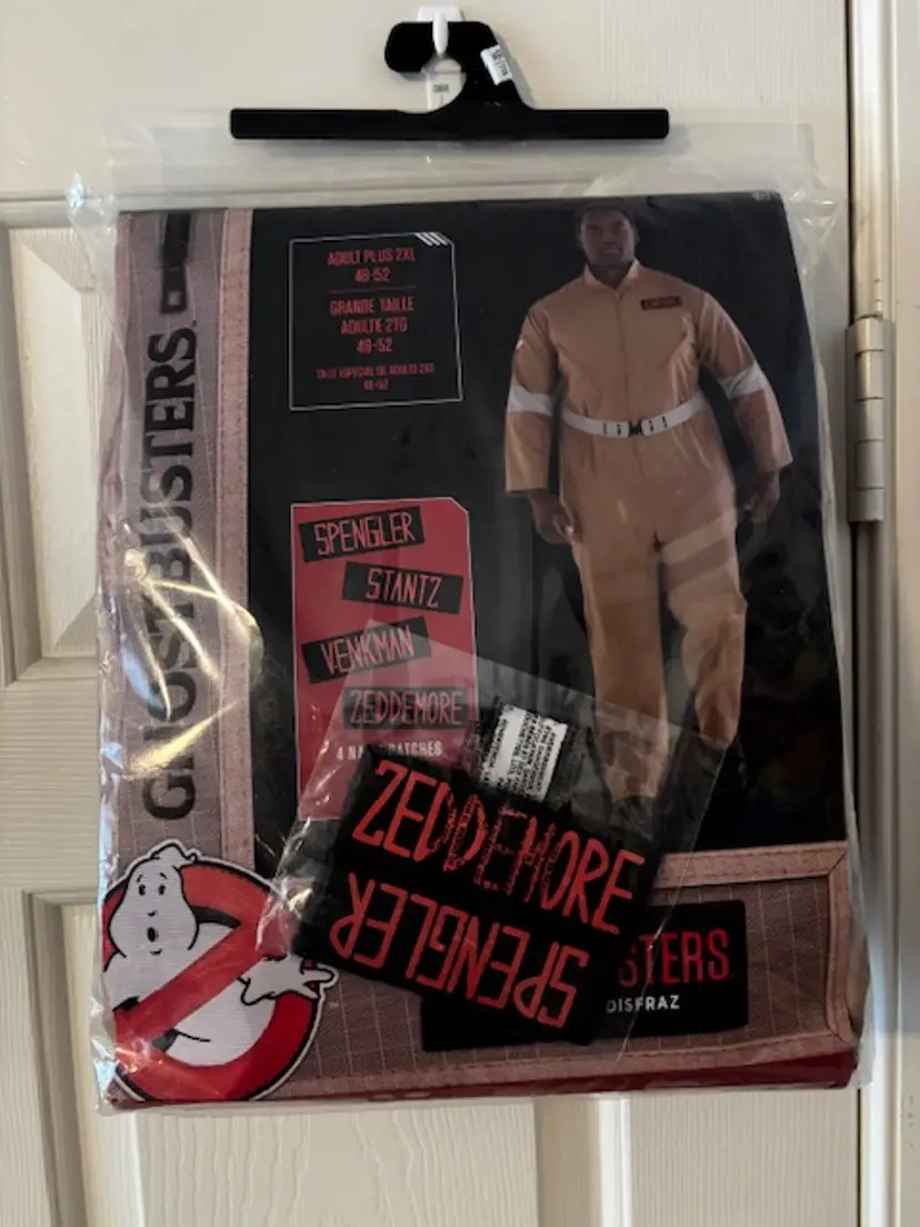 Men's 2XL Costume: Ghostbusters with All 4 Name Patches