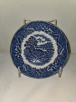 Old Castle blue and white plate