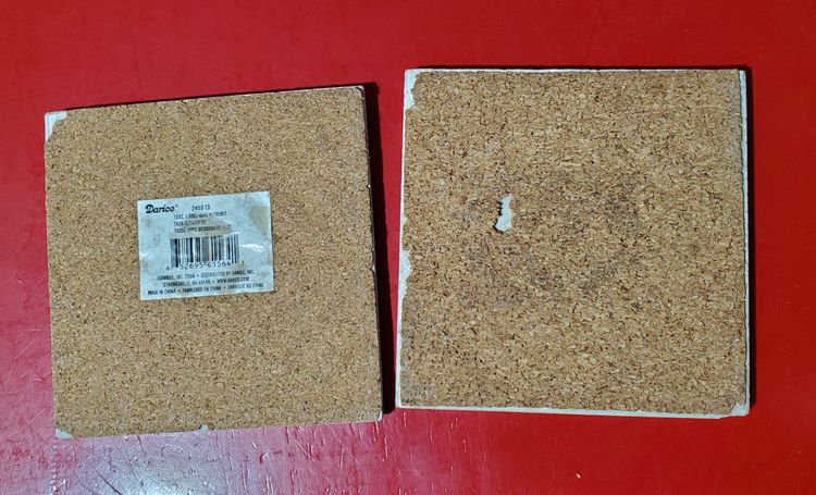 2 Ceramic Snowman Coasters ~ FREE SHIPPING