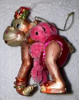 #09-Vintage Robert Stanley Anthropomorphic  Glass Ornament / Hanging Figurine Most 4-6" Long Or Tall