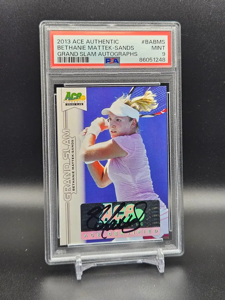 2013 Ace Authentic Grand Slam Base Auto #BABMS Bethanie Mattek-Sands PSA 9