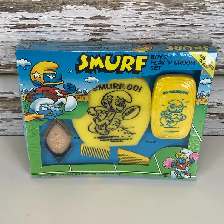 Smurf Boy's Play 'n Groom Set (Football) - Sealed