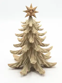 Christmas Tree Resin Light Sand and Green Color Holiday Decor