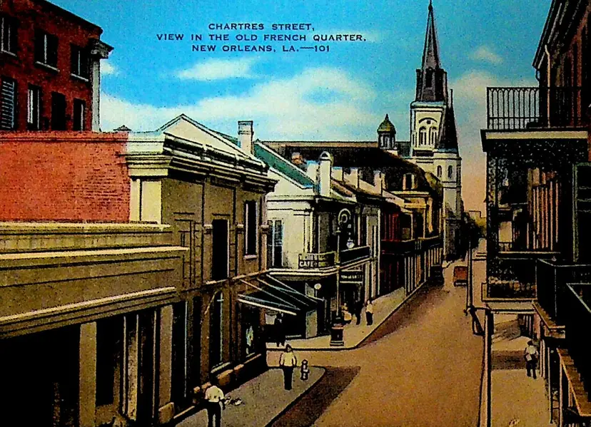 Chartres Street Old French Quarter New Orleans Postcard