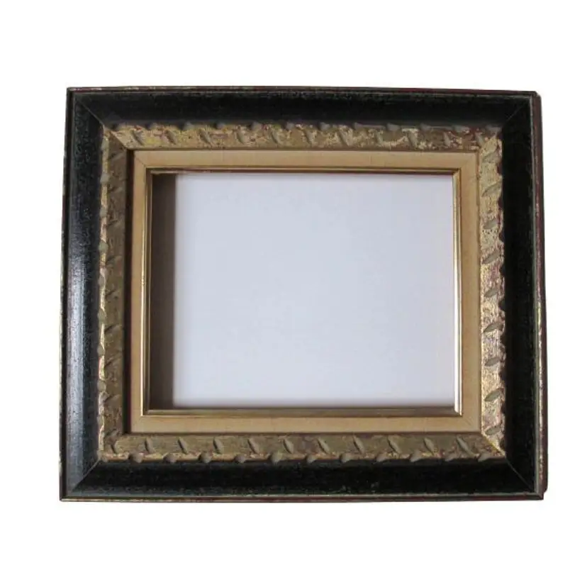 Late 60s Carved Wood Custom Picture Frame