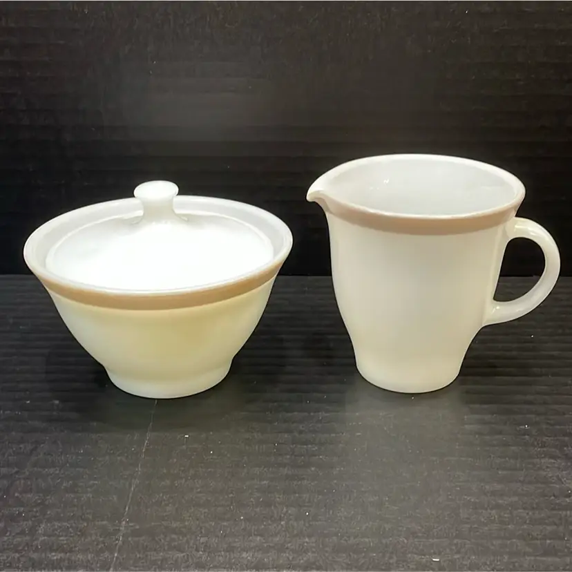 Pyrex Creamer and Sugar Bowl