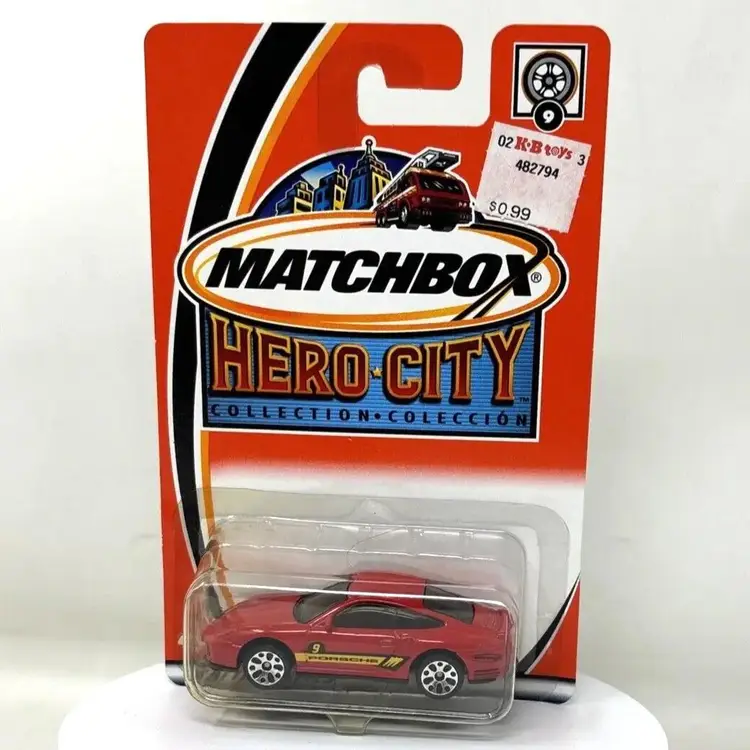 Matchbox Hero City Collection 2002 Red Porsche 911 Turbo Toy Car #9