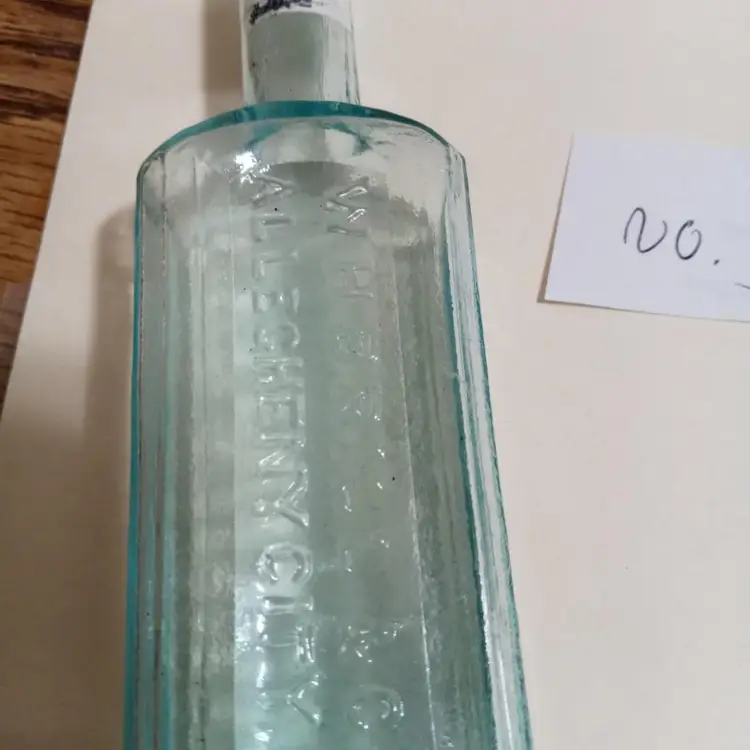 3 Antiques Glass Bottles Quake Druggist Apotheosis Pharmacy 1800's