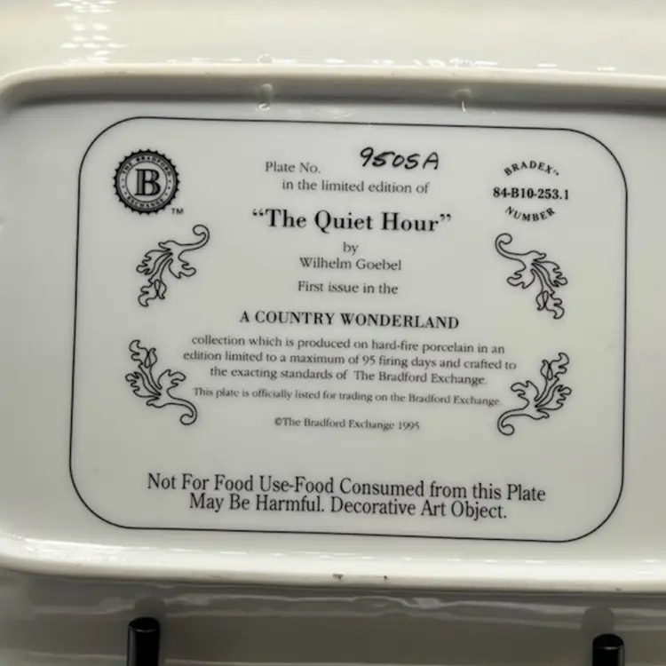 THE QUIET HOUR PLATE