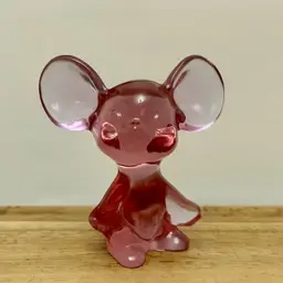 Fenton Dusty Rose Pink Mouse Figurine