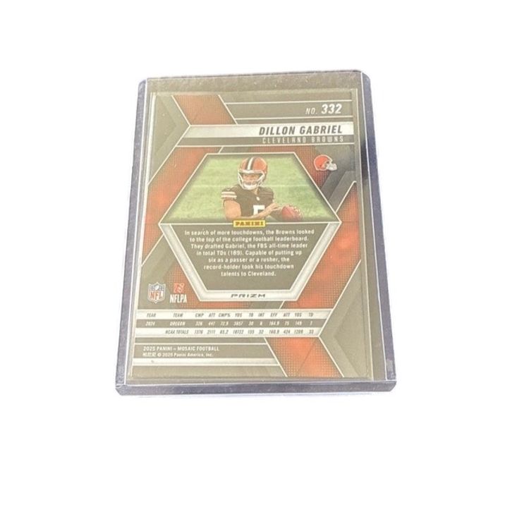 2025 Panini Mosaic Dillon Gabriel Rookie Red & White Stripe Card! Cleveland Browns