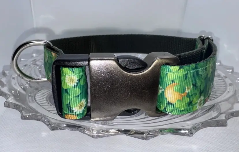 Dog Collar St. Patrick’s Day Green Large Handmade Heavy Duty NEW