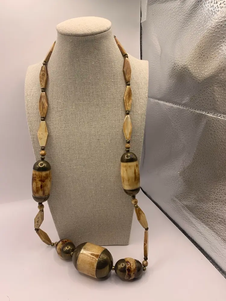 Statement Necklace With Mixed Media