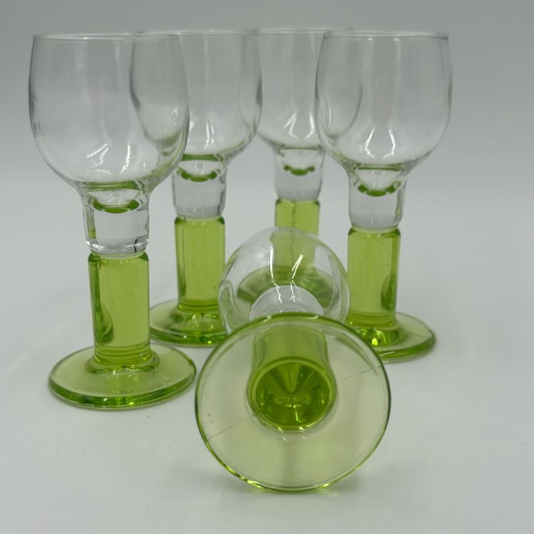 Green Italian Cordial Glasses