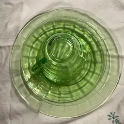 Anchor hocking Block Optic (1929-1933) 3 Piece Set -UV Reactive 3 Sets