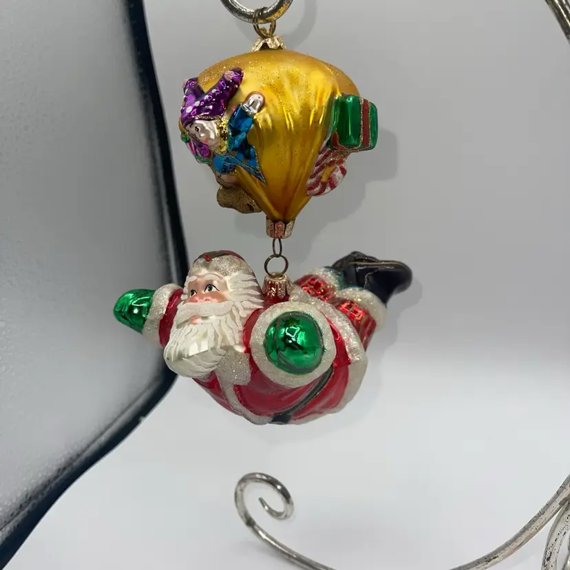 Polonaise soaring Santa glass ornament  AP1431 Kurt Adler Vintage