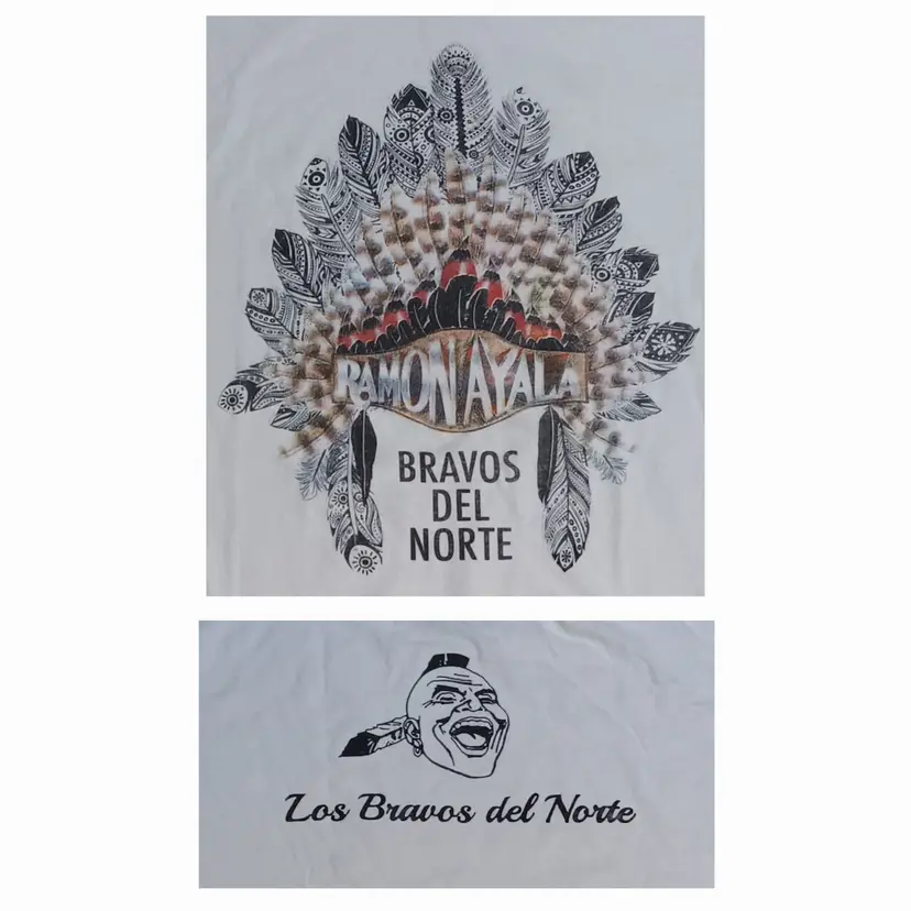 Vintage Ramón Ayala Y Sus Bravos Del Norte T-Shirt Large White Latin Music