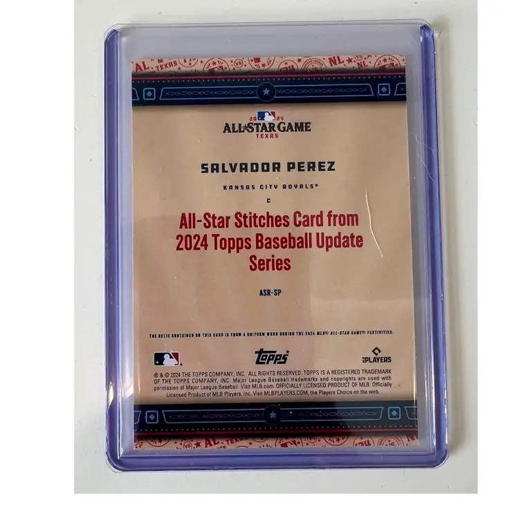Salvador Perez All Star Stitches Kansas City Royals